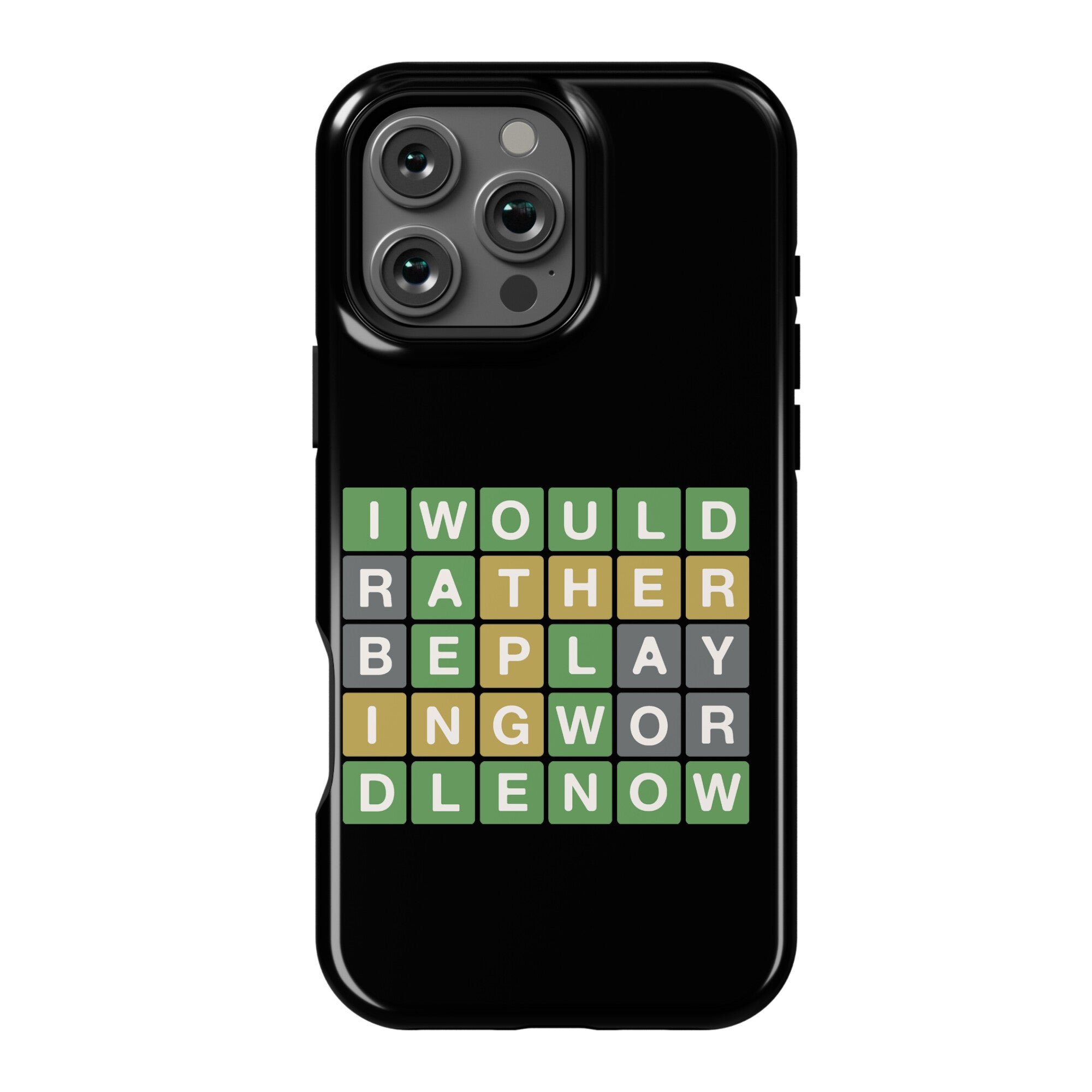 I Would Rather Be Playing Wordle Now Parody Phone Case